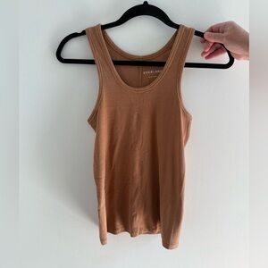 Everlane Ribbed Brown tank top